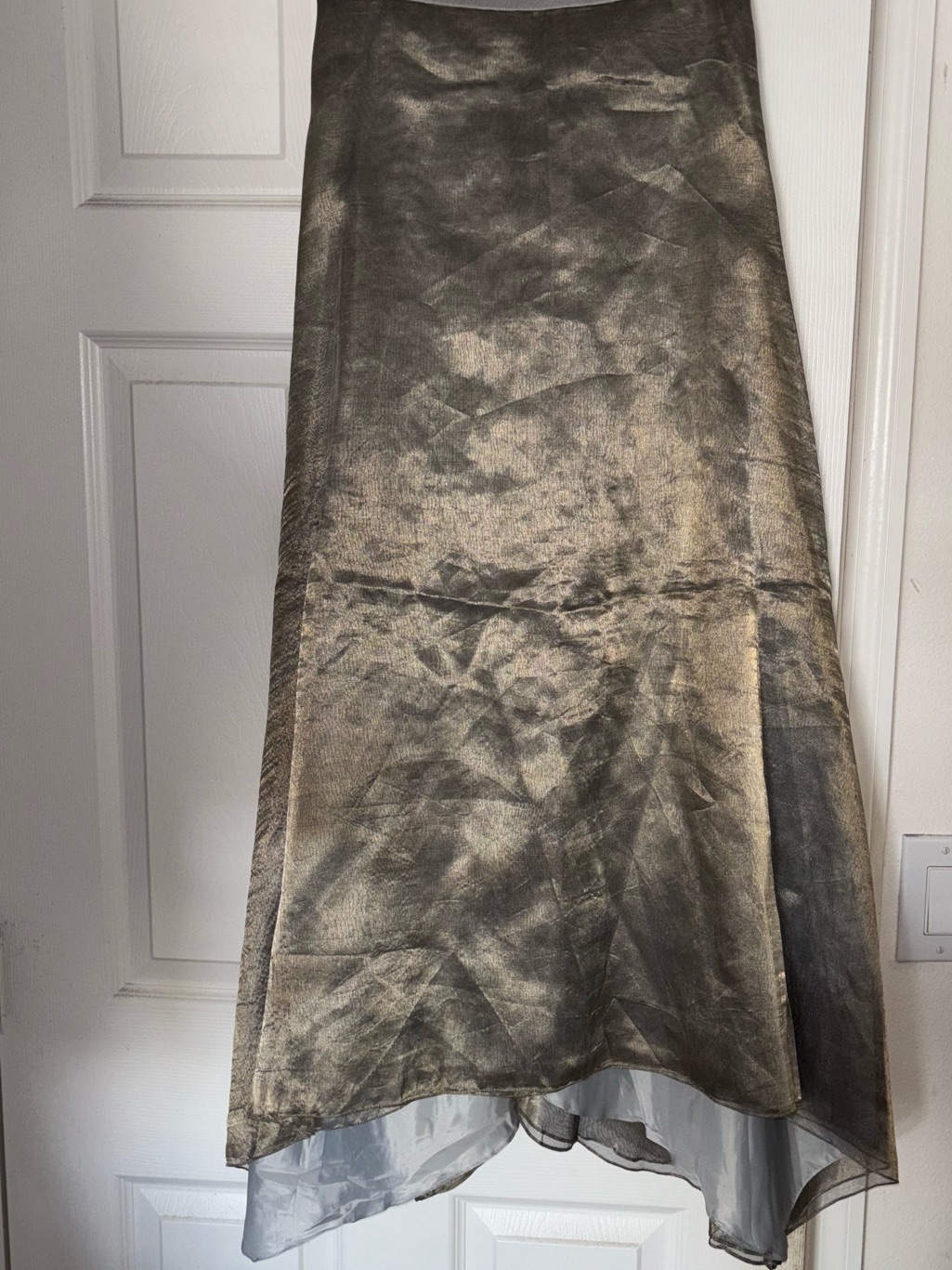 Dkny Metallic Bronze High-Low A-Line Skirt Never Been Worn